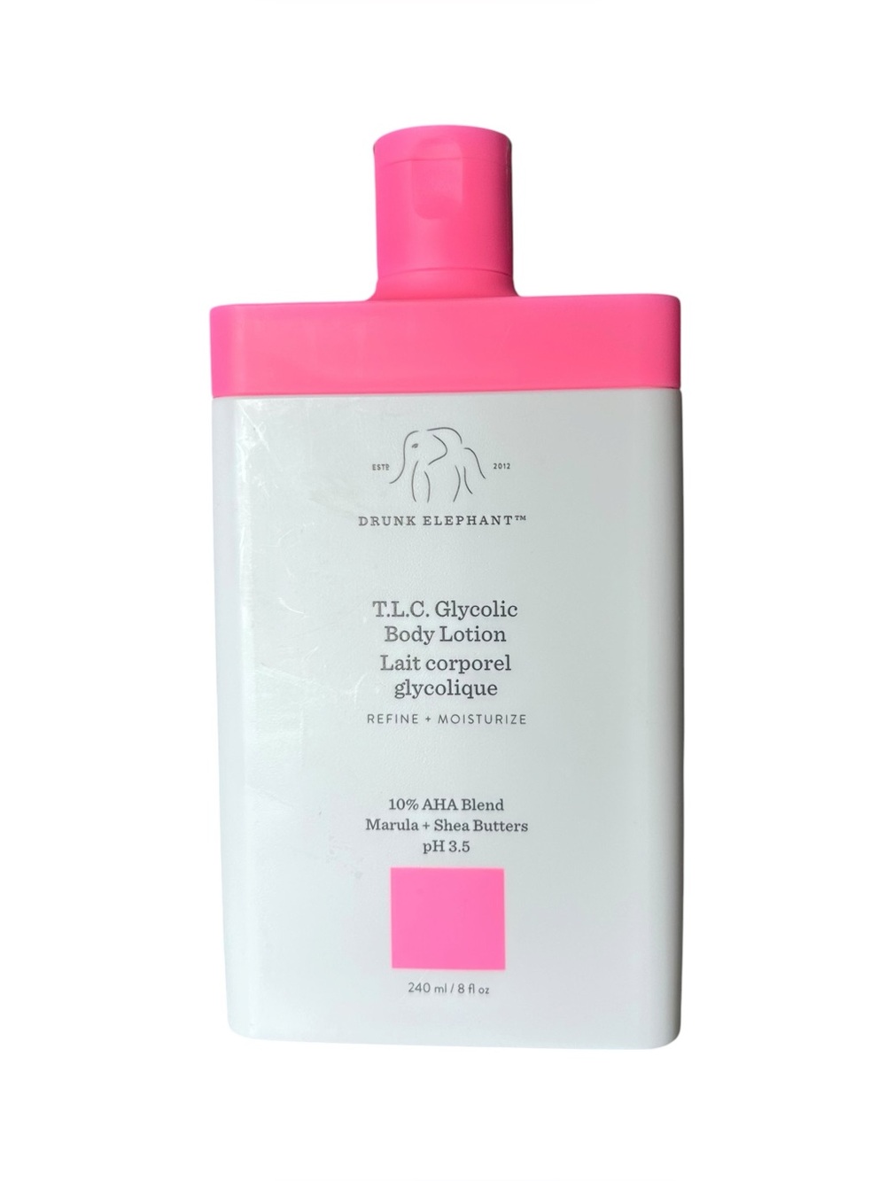 Drunk Elephant TLC Glycolic Body Lotion with Marula Butter 240ml/8 fl oz NEW